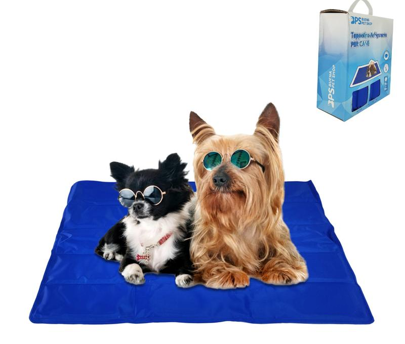 Tappetino Refrigerante per Cani e Gatti 90x70 cm, Grande Formato, Gel Atossico, Auto-Rinfrescante Senza Elettricità