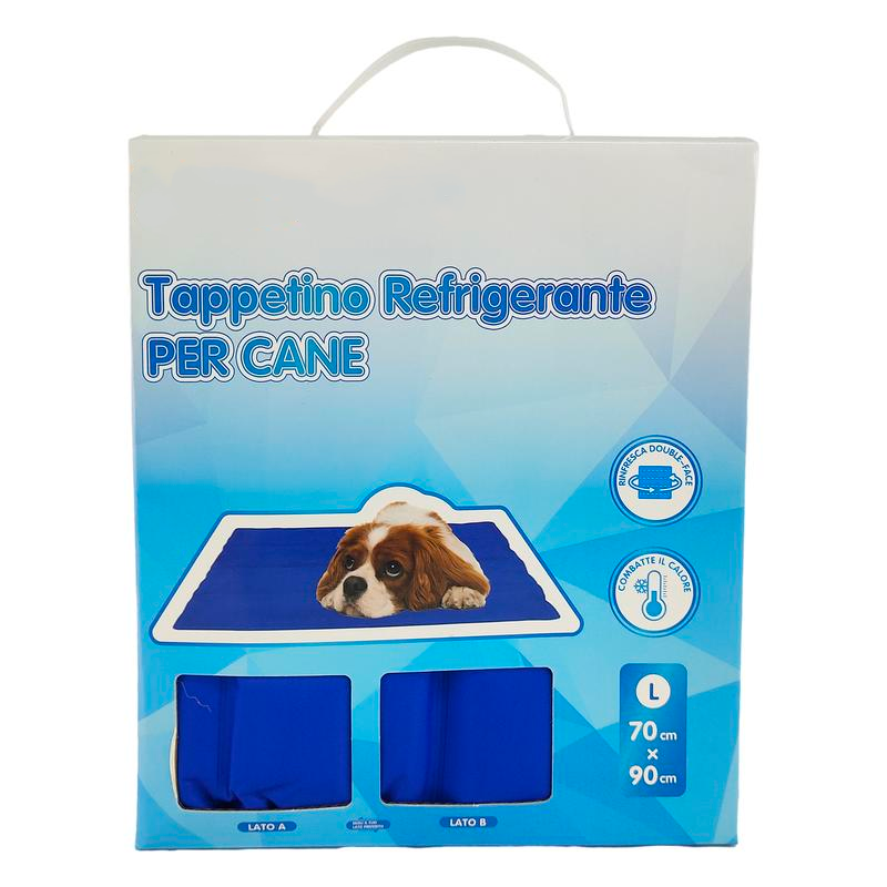 Tappetino Refrigerante per Cani e Gatti 90x70 cm, Grande Formato, Gel Atossico, Auto-Rinfrescante Senza Elettricità