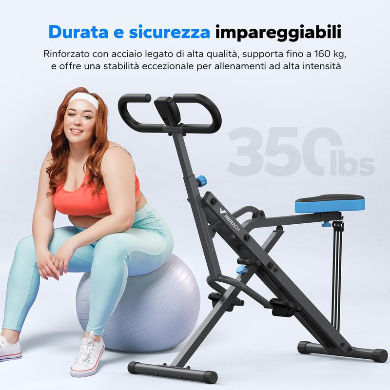 Macchina per Squat Pieghevole, Resistenza Regolabile, Attrezzo per Allenamento di Glutei e Gambe, Portata 160 kg
