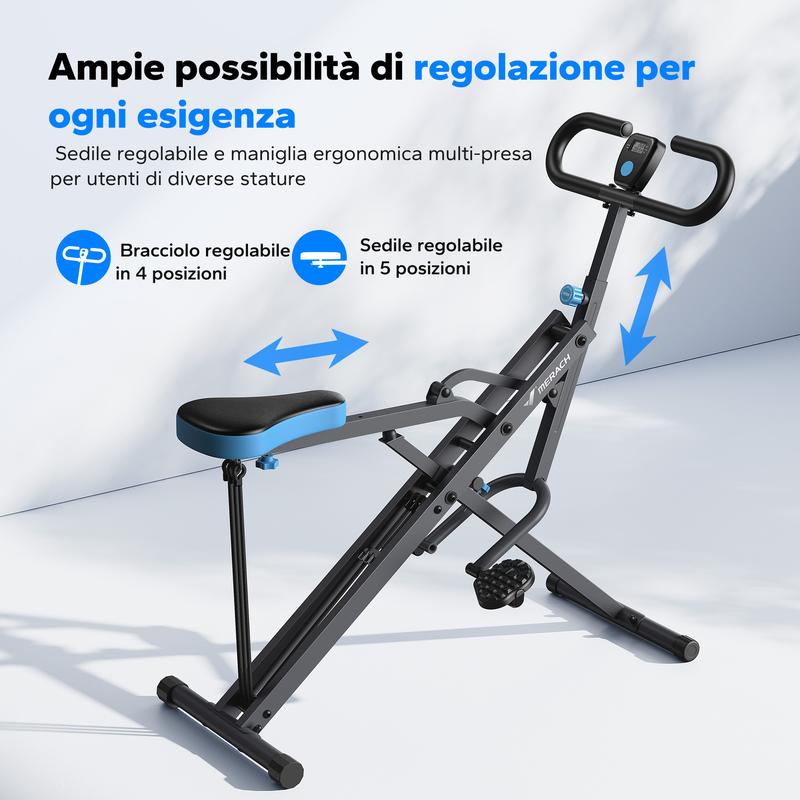 Macchina per Squat Pieghevole, Resistenza Regolabile, Attrezzo per Allenamento di Glutei e Gambe, Portata 160 kg