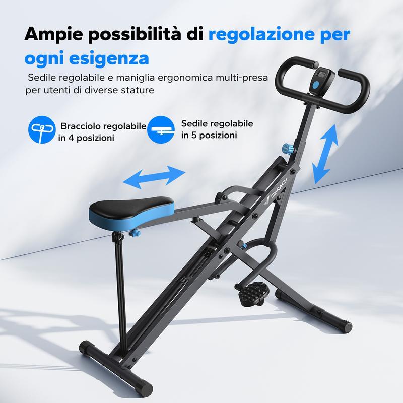 Macchina per Squat Pieghevole, Resistenza Regolabile, Attrezzo per Allenamento di Glutei e Gambe, Portata 160 kg
