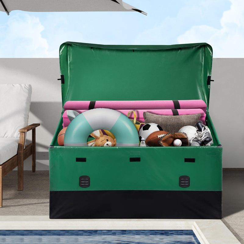 Coffre de Rangement Extérieur 100/150/230 Gallons – Étanche, Cadre Galvanisé, Résistant aux Intempéries