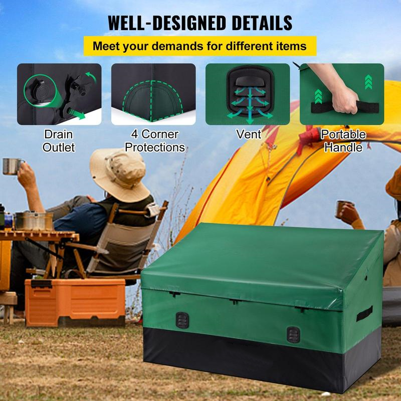 Coffre de Rangement Extérieur 100/150/230 Gallons – Étanche, Cadre Galvanisé, Résistant aux Intempéries