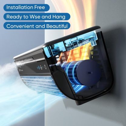 Ventilador Portátil con Nebulizador | Recargable, 6000 mAh, Control Remoto y Montaje en Pared