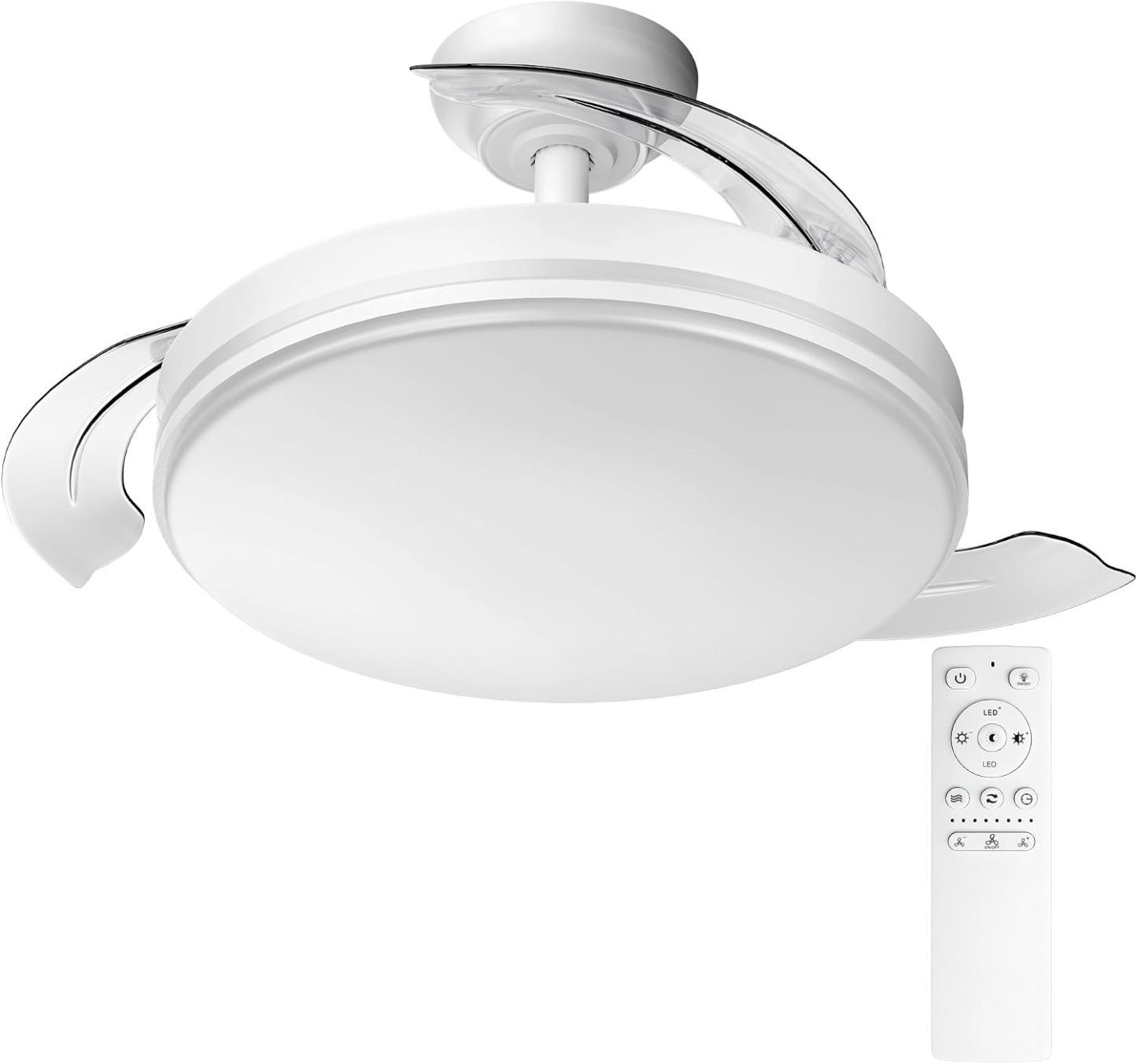 Ventilador de Techo con Luz LED 66–72W | Mando a Distancia, Luz Regulable y Motor Silencioso