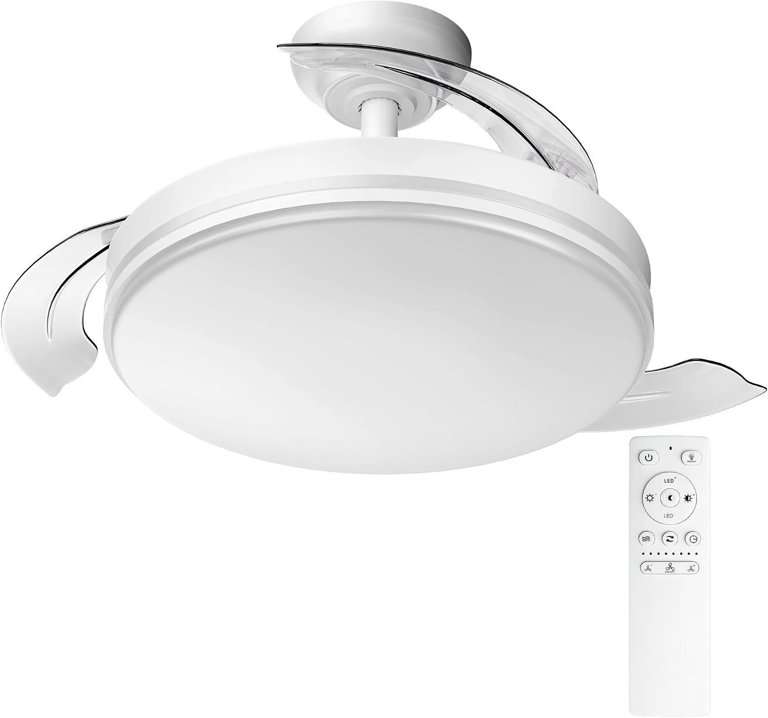 Ventilador de Techo con Luz LED 66–72W | Mando a Distancia, Luz Regulable y Motor Silencioso