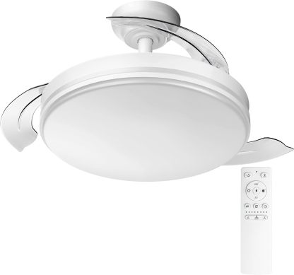 Ventilador de Techo con Luz LED 66–72W | Mando a Distancia, Luz Regulable y Motor Silencioso