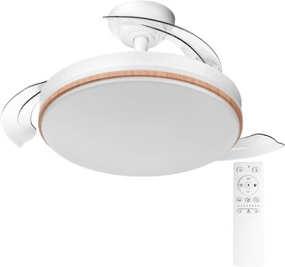 Ventilador de Techo con Luz LED 66–72W | Mando a Distancia, Luz Regulable y Motor Silencioso