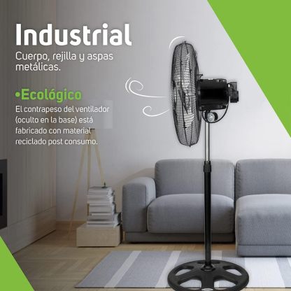 Pack de 2 Ventiladores de Pie 80W | Alta Potencia, 3 Velocidades y Gran Flujo de Aire