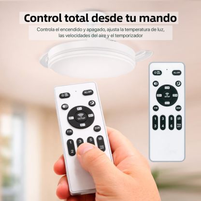 Pack de 2 Ventiladores de Techo LED Ø107 cm | Motor DC, Luz Regulable, Mando a Distancia, Modo Verano/Invierno