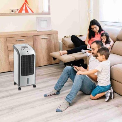 Climatizador Evaporativo 80W | Ventilador Enfriador de Aire, 3 Velocidades y Funcionamiento Silencioso