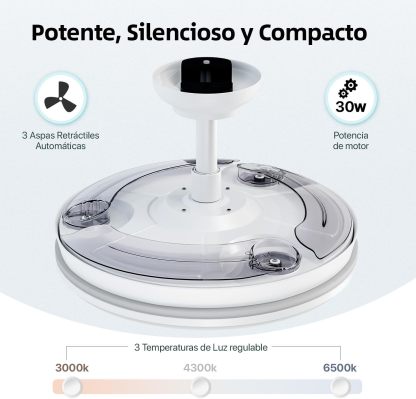 Pack de 2 Ventiladores de Techo LED Ø107 cm | Motor DC, Luz Regulable, Mando a Distancia, Modo Verano/Invierno