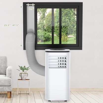 Aire Acondicionado Portátil 9000 BTU | 2 Velocidades, Mando a Distancia, Temporizador 24 h y Kit de Ventana