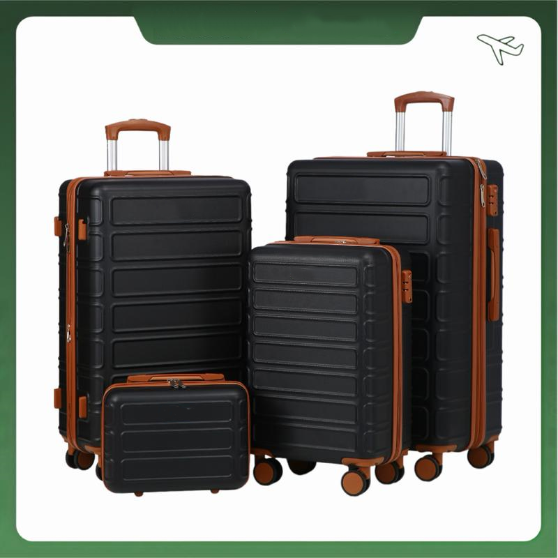 Set de 4 Maletas de Viaje Expandibles | TSA, Ruedas Dobles 360° y Carcasa Rígida (13/20/26/28")