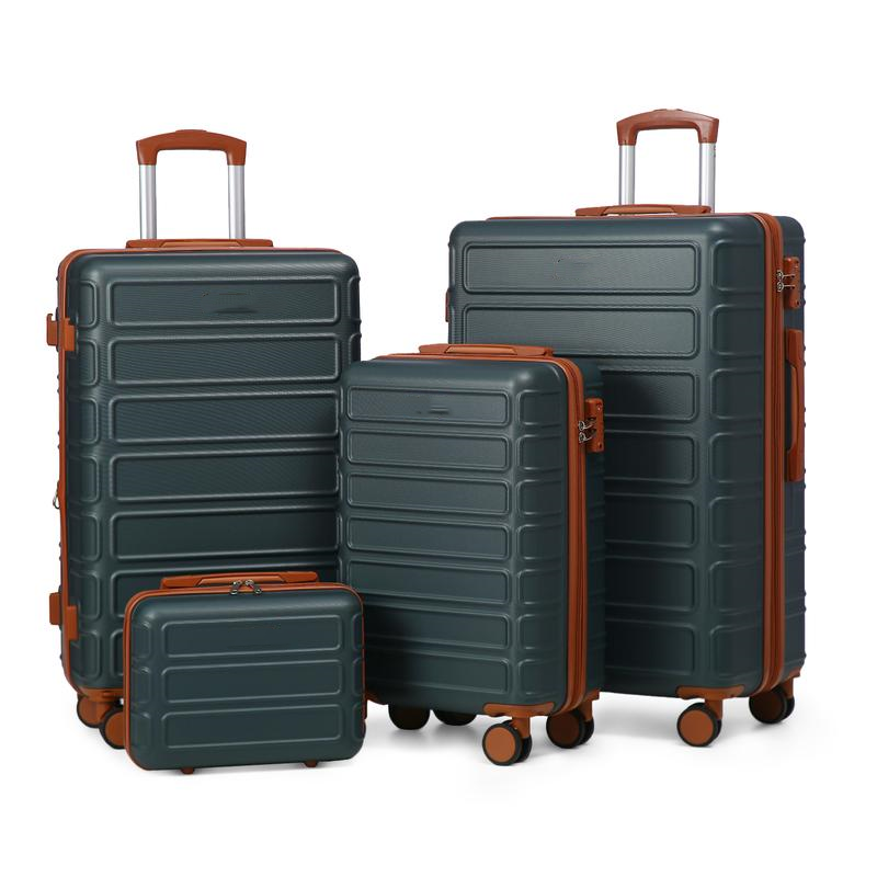 Set de 4 Maletas de Viaje Expandibles | TSA, Ruedas Dobles 360° y Carcasa Rígida (13/20/26/28")