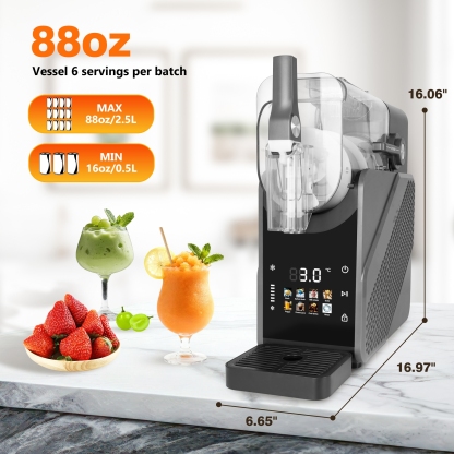 Macchina per Slushie Senza Ghiaccio, 7 Programmi, Display LED, per Milkshake, Frappè e Margarita Frozen
