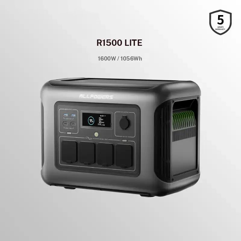 Estación de Energía Portátil 1056 Wh | Carga Rápida en 1 Hora, Ideal para Camping, Autocaravana y Emergencias