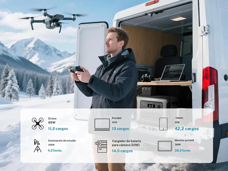 Estación de Energía Portátil 1056 Wh | Carga Rápida en 1 Hora, Ideal para Camping, Autocaravana y Emergencias