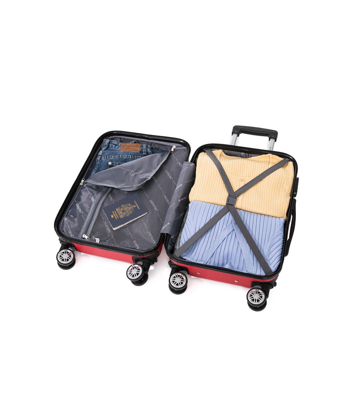 Juego de 3 Maletas de Viaje | ABS Resistente, Cabina 55 cm, Mediana 66 cm y Grande 76 cm