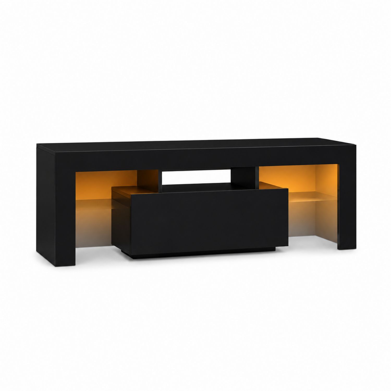Mobile TV in MDF con LED 180x40x50cm Nero