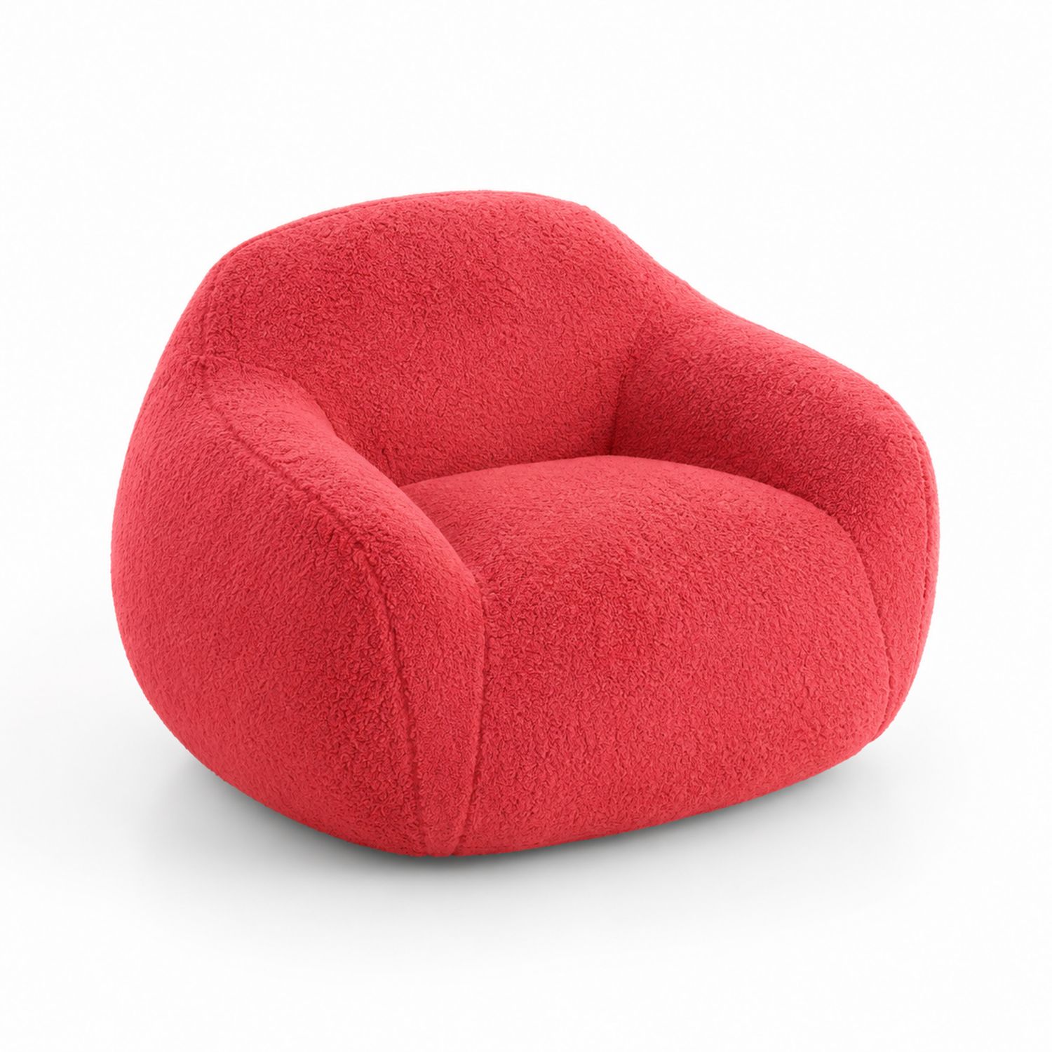 Poltrona in tessuto rosso