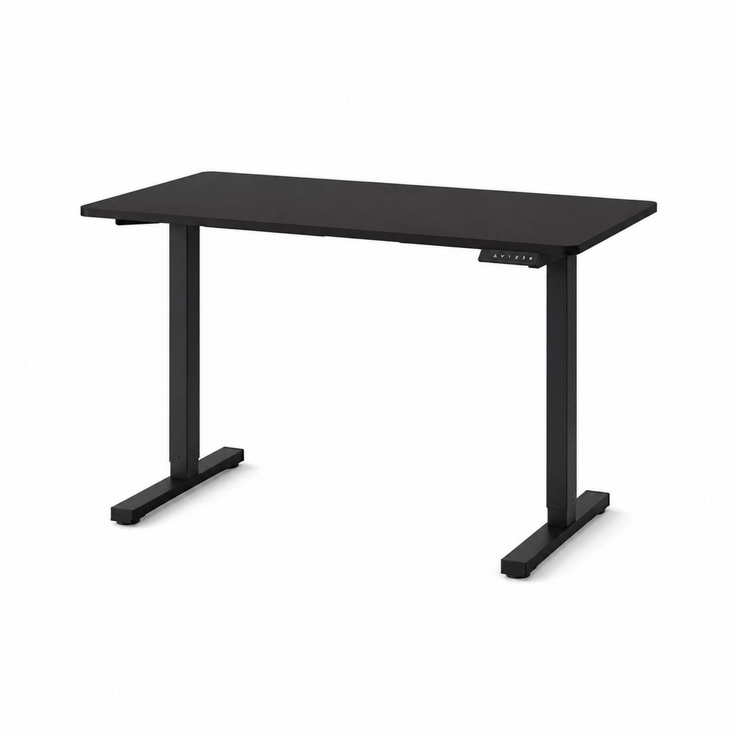 Scrivania regolabile in altezza elettrica legno e metallo nero 120x60 cm