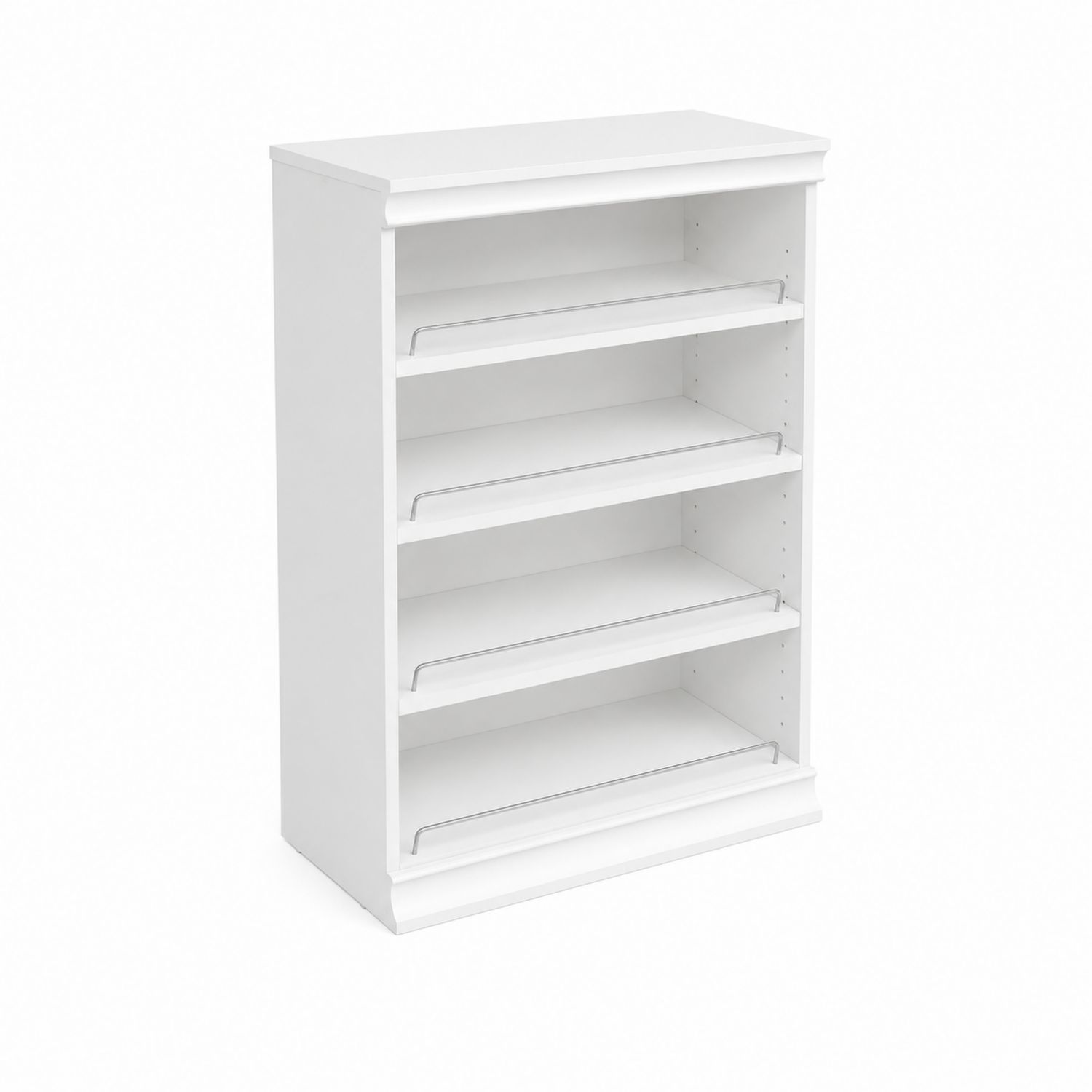 Libreria a 4 Ripiani in Legno MDF Bianco