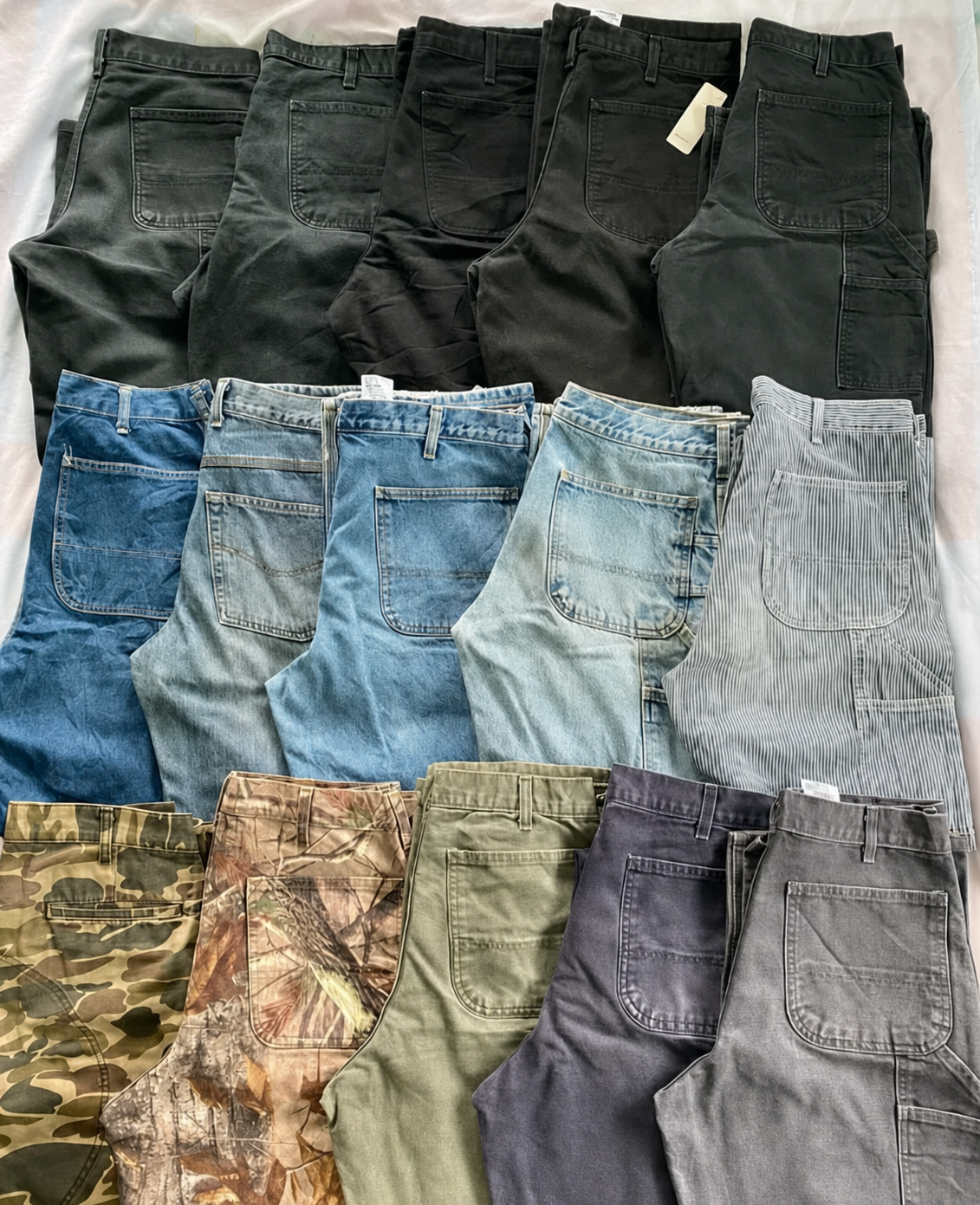 Men's Loose Fit Washed Duck Utility Work Pant 9-PACK with 7 Pockets