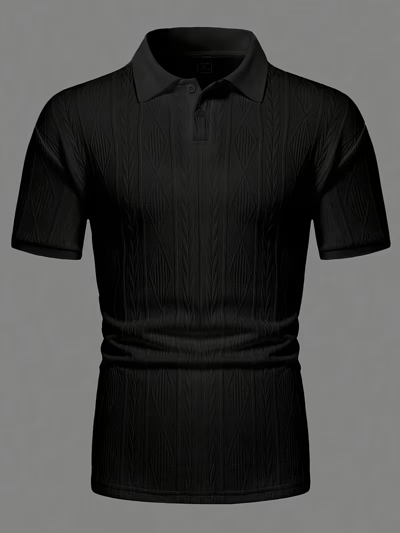 6-Pack Men's Textured Polo Shirt Set
