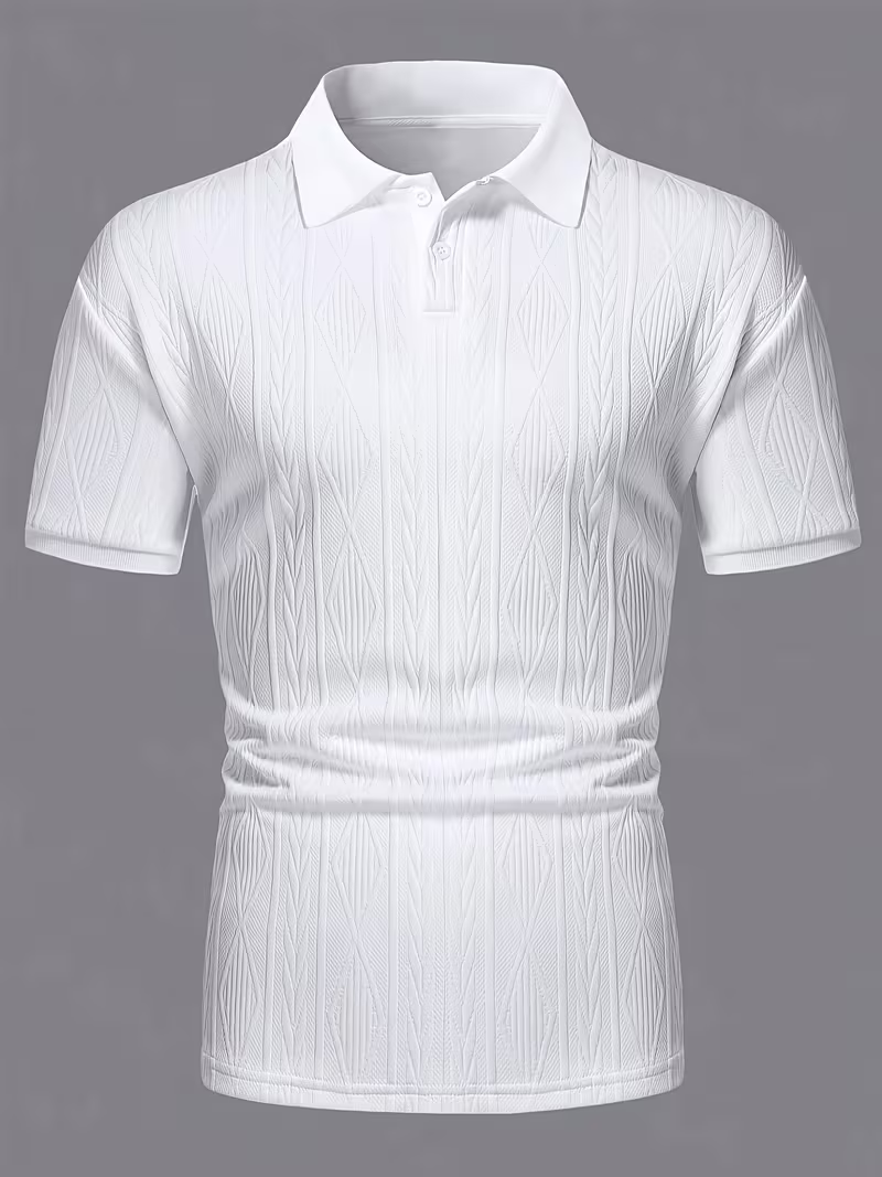 6-Pack Men's Textured Polo Shirt Set
