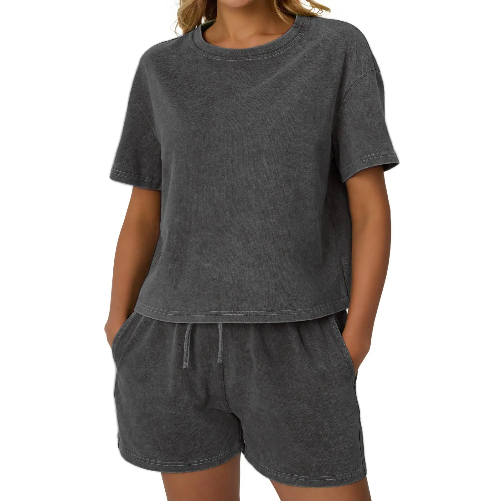 Fade Craft Casual Acid Wash 2-Piece Outfit