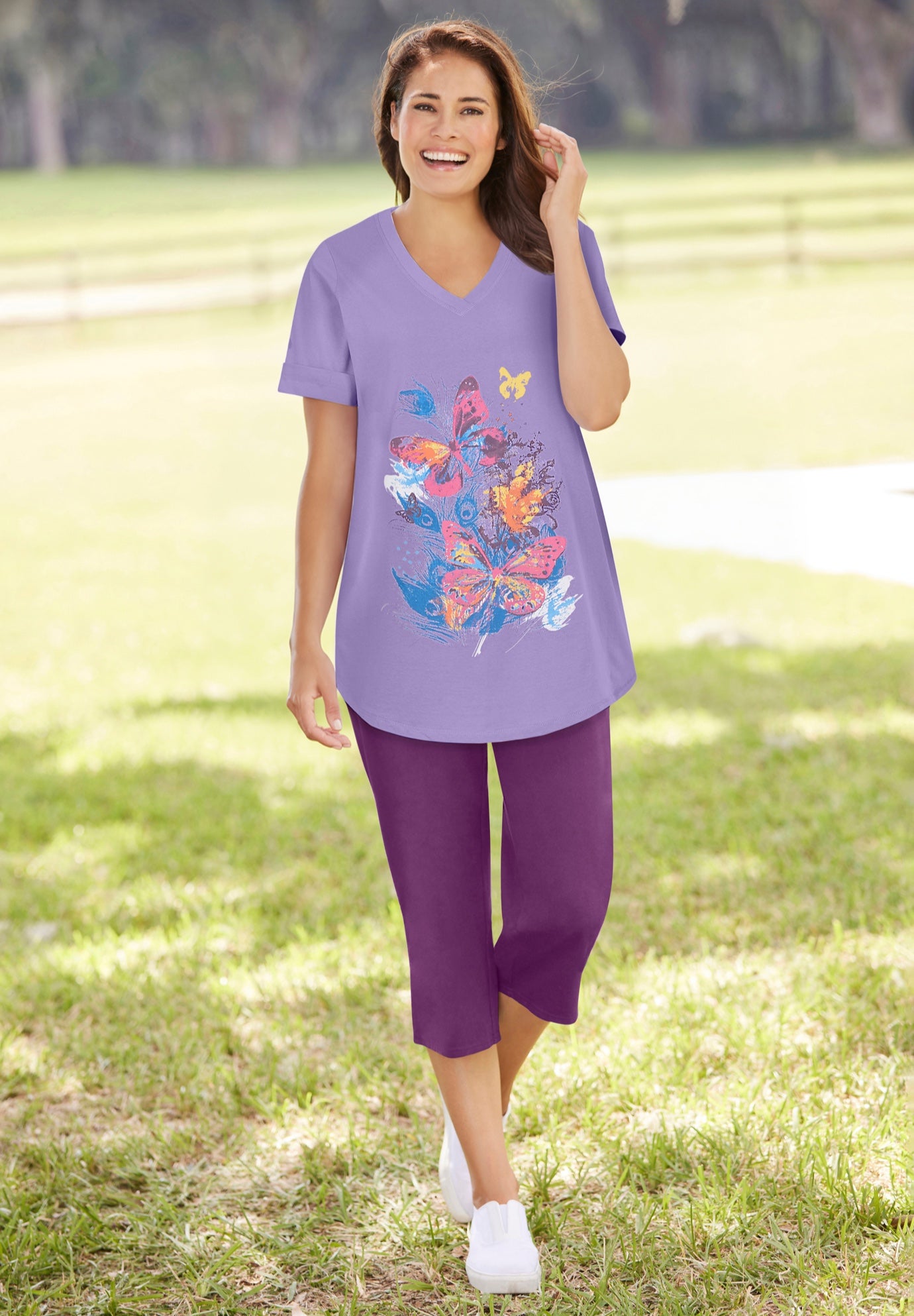 🔥4/8/11 Sets Multi-Pack V-Neck Tunic & Capri Set