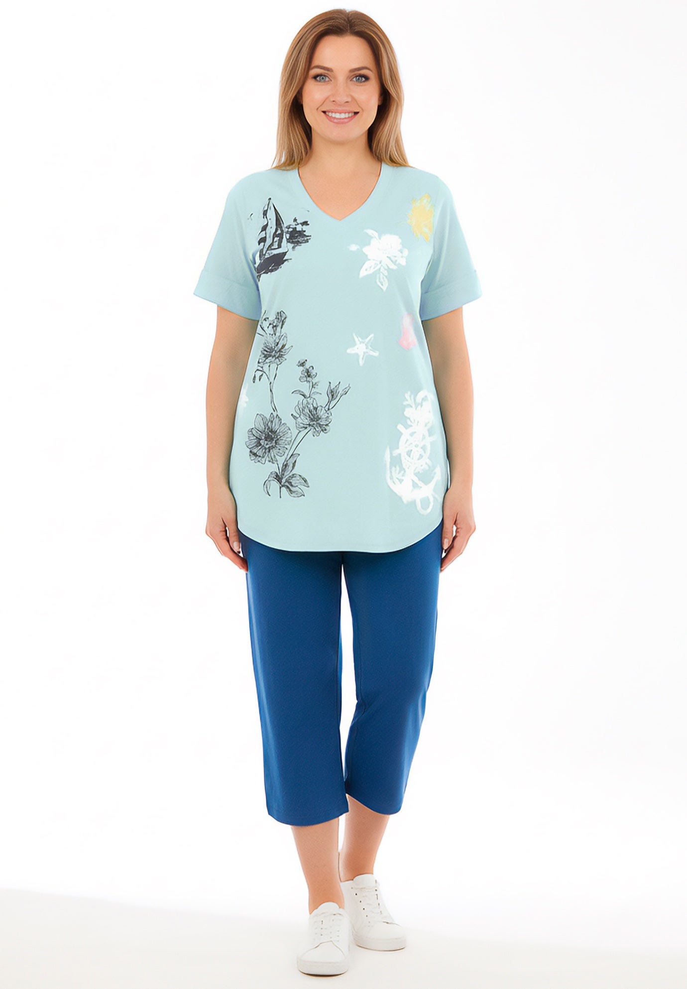 🔥4/8/11 Sets Multi-Pack V-Neck Tunic & Capri Set