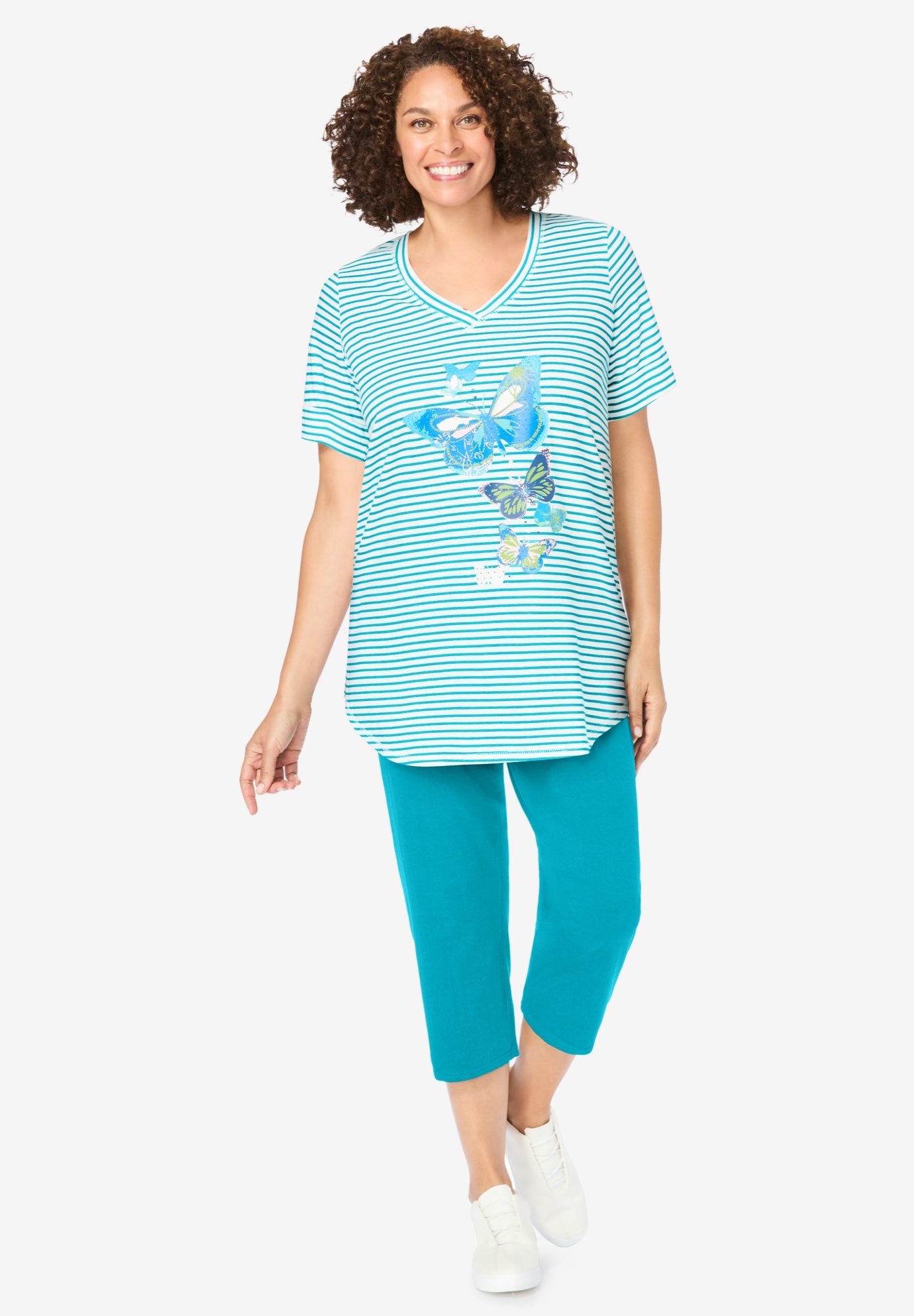 🔥4/8/11 Sets Multi-Pack V-Neck Tunic & Capri Set