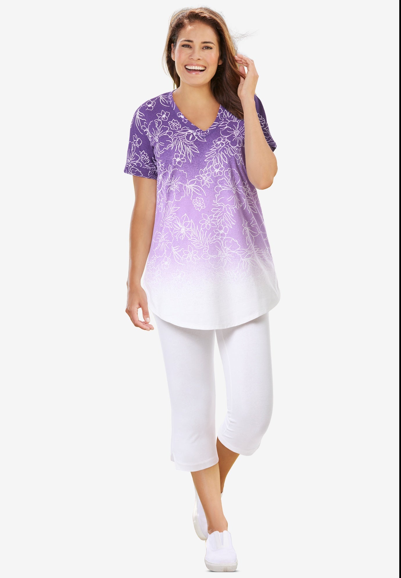 🔥4/8/11 Sets Multi-Pack V-Neck Tunic & Capri Set