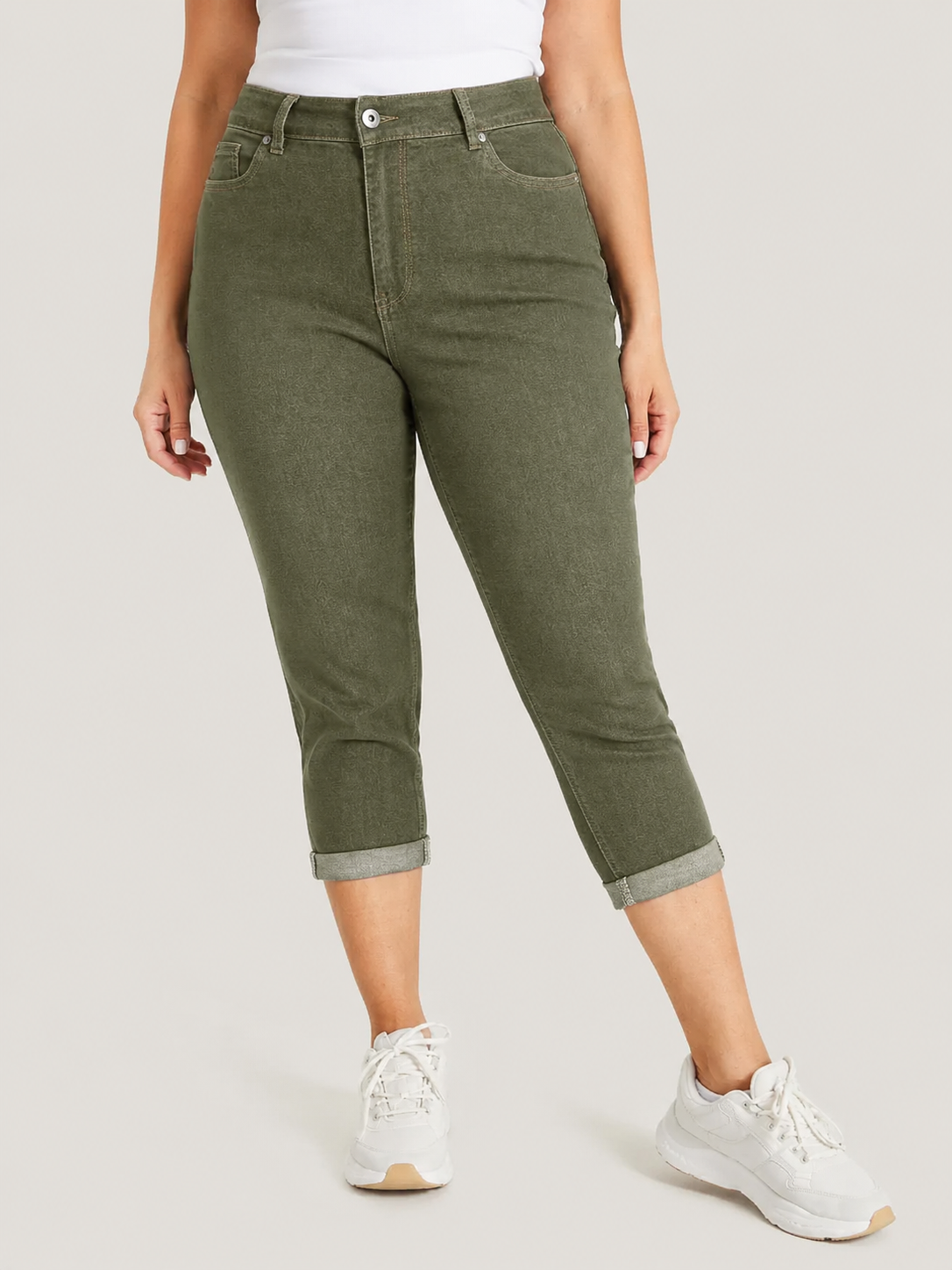Plus Size High Waist Stretch Capri Jeans Bundle
