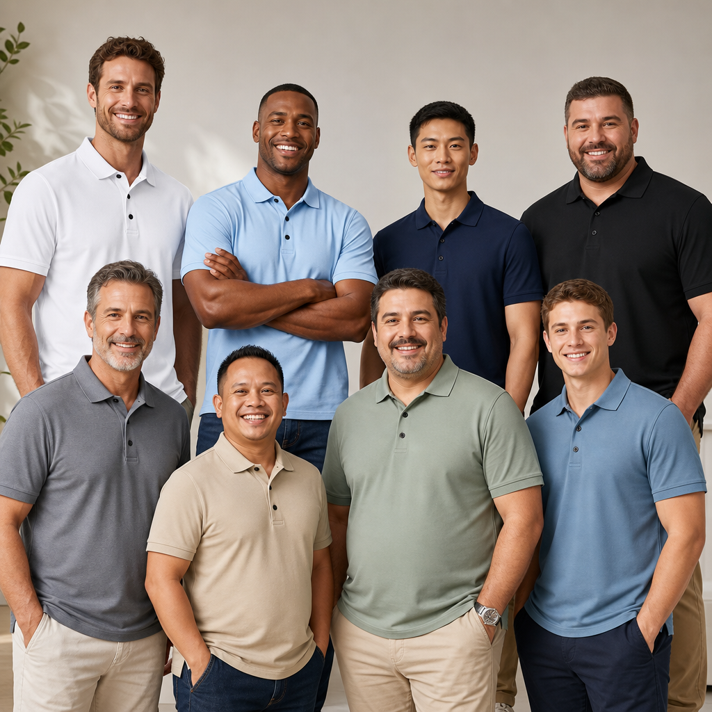 Group photo showing fit across body types