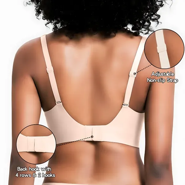 Vivid Bloom V-Neck Wireless Bra -Comfort & Lift for Women (VB)