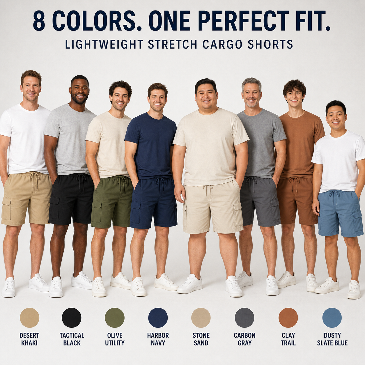 Group image showing fit across body types