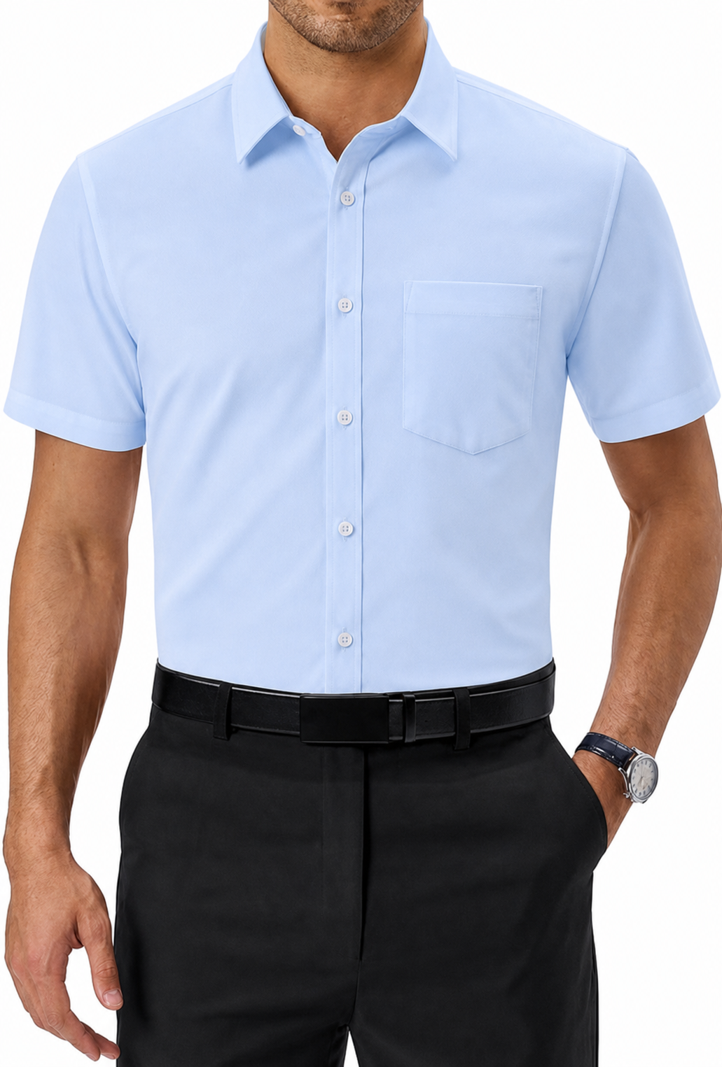 Men's Breathable Quick-Dry Button-Front Shirts