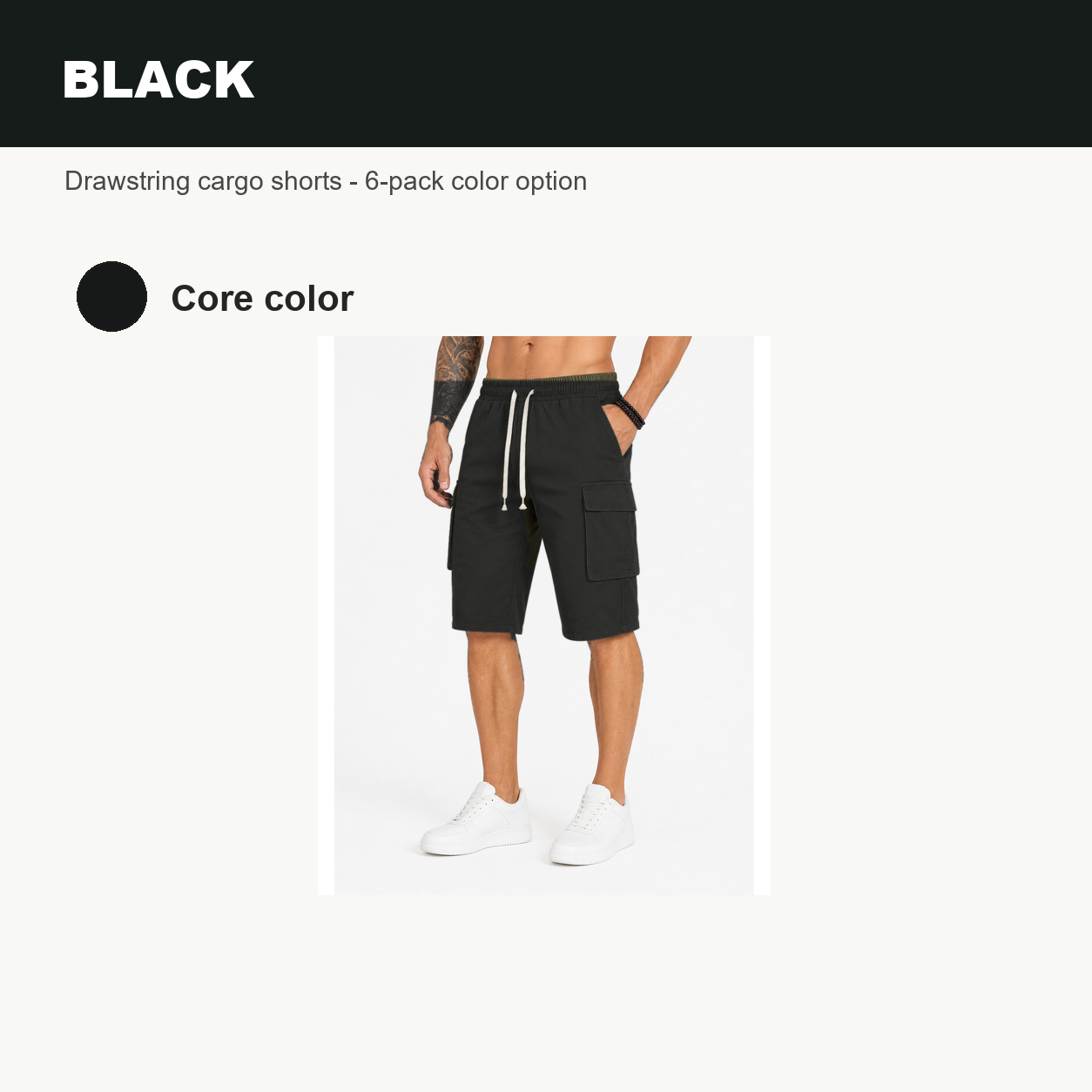 Pack & Save Men's Lightweight Drawstring Cargo Shorts, Elastic Waist Utility Summer Shorts with Multi-Pocket Storage