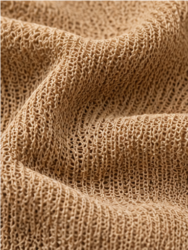 Openwork crochet mesh detail