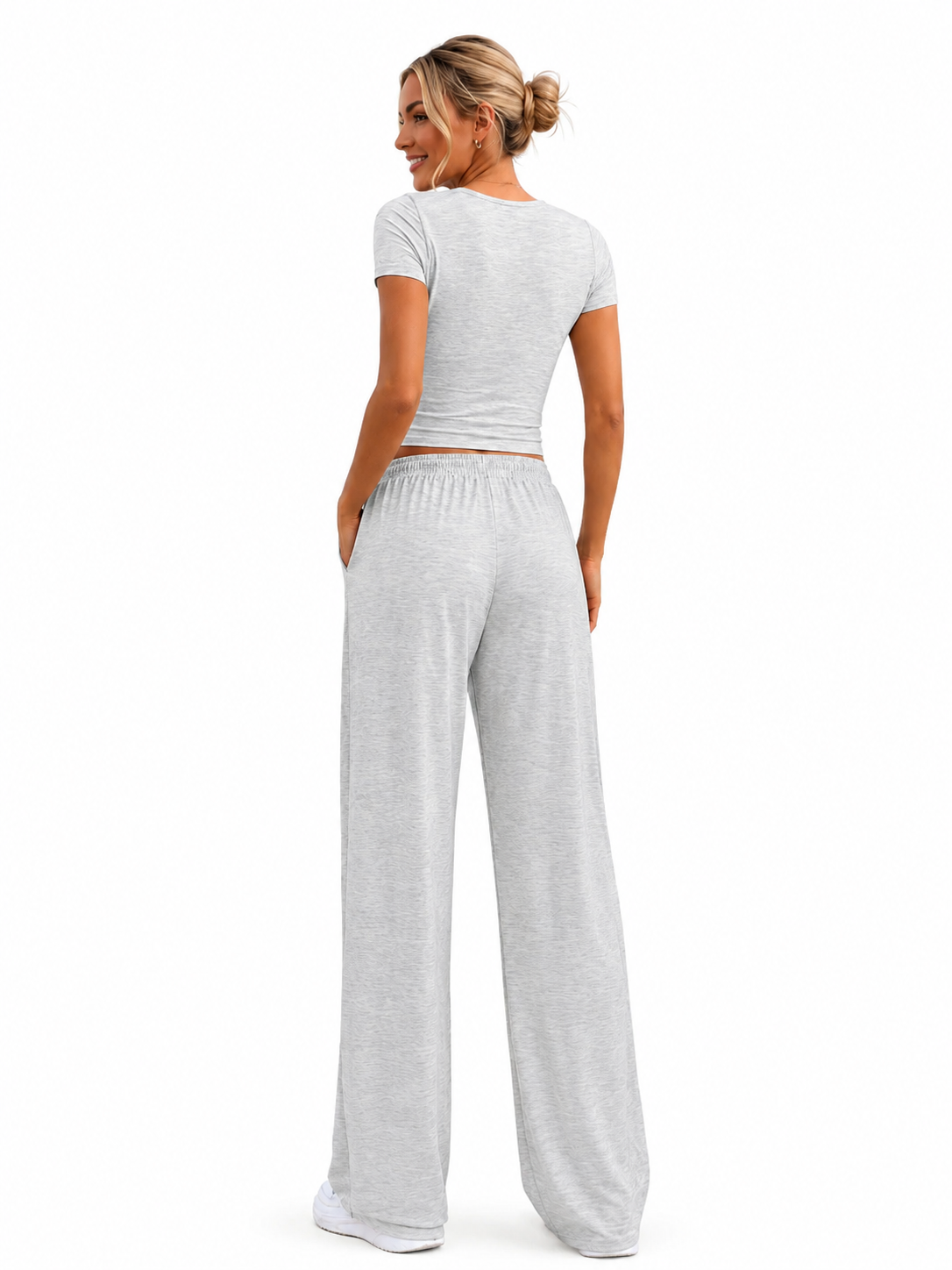 Heather Pearl Gray back view