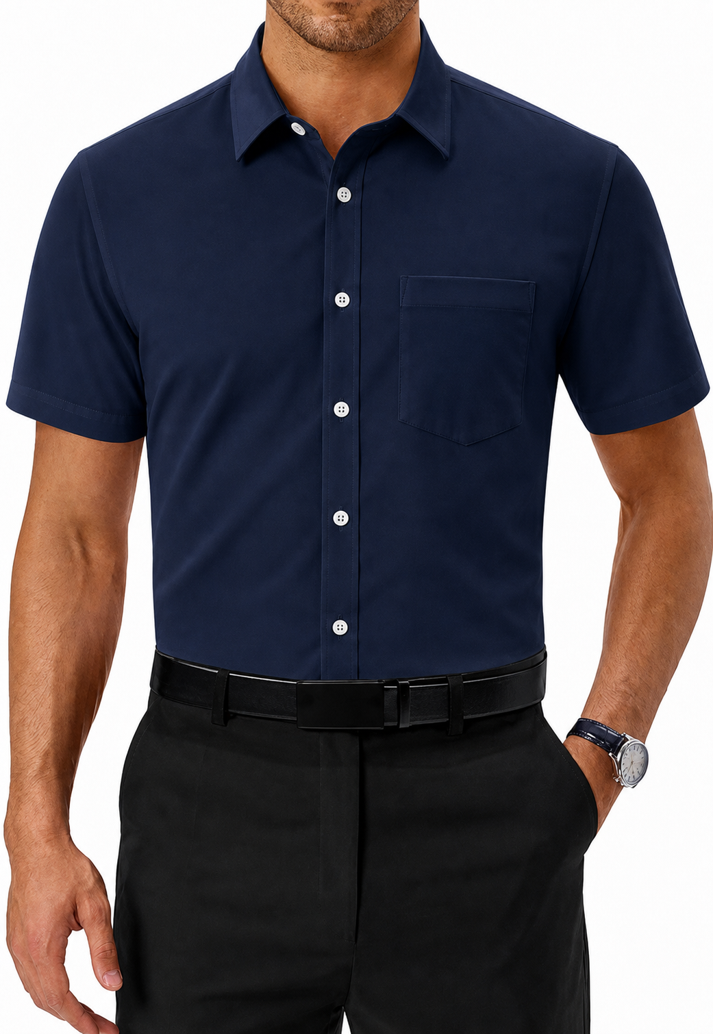 Men's Breathable Quick-Dry Button-Front Shirts