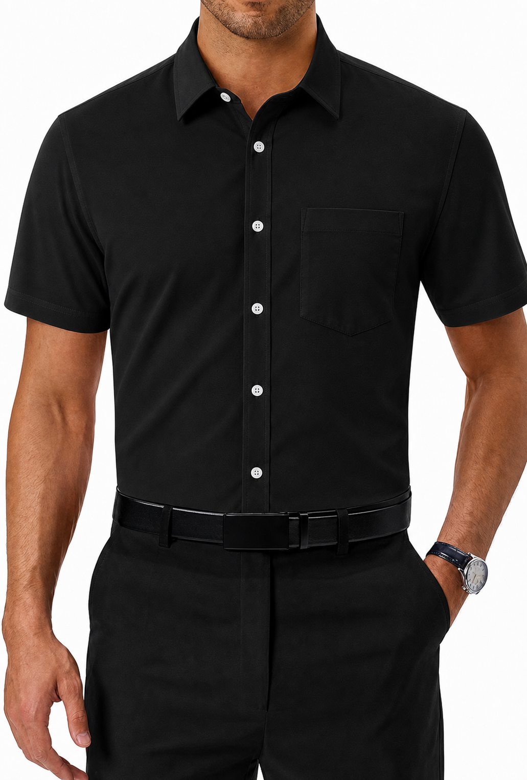 Men's Breathable Quick-Dry Button-Front Shirts