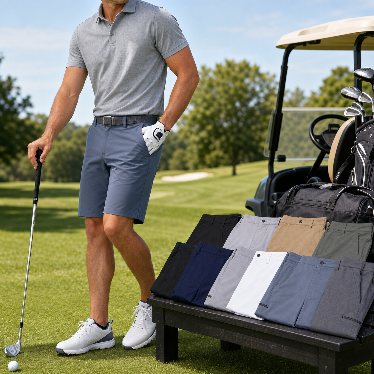 Men's golf shorts lifestyle bundle