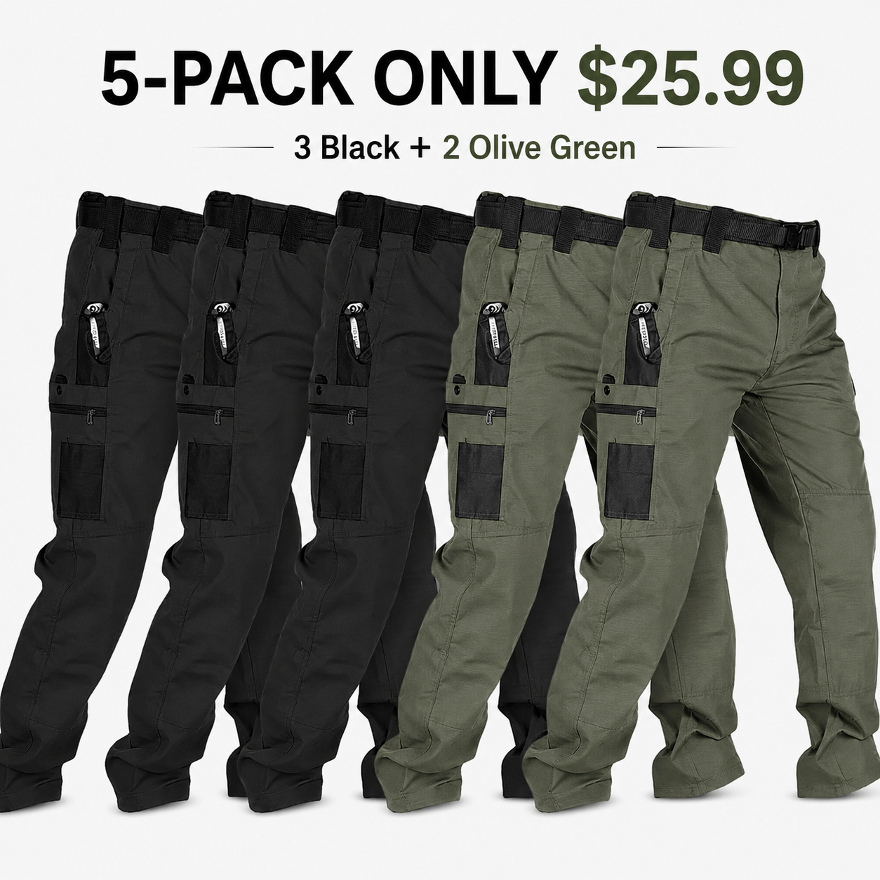 HOMUG Men's Tactical Work Pants - Durable & Versatile