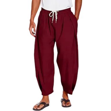 Men's Breathable Cotton Linen Casual Harem Pants