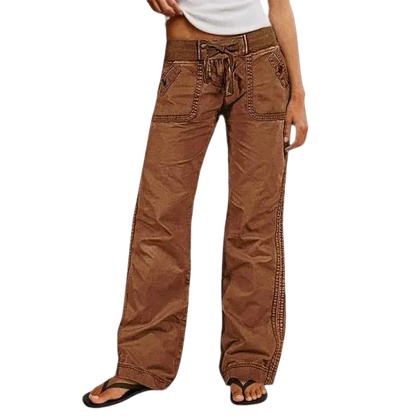Women's High Stretch Mid Rise Straight Pants