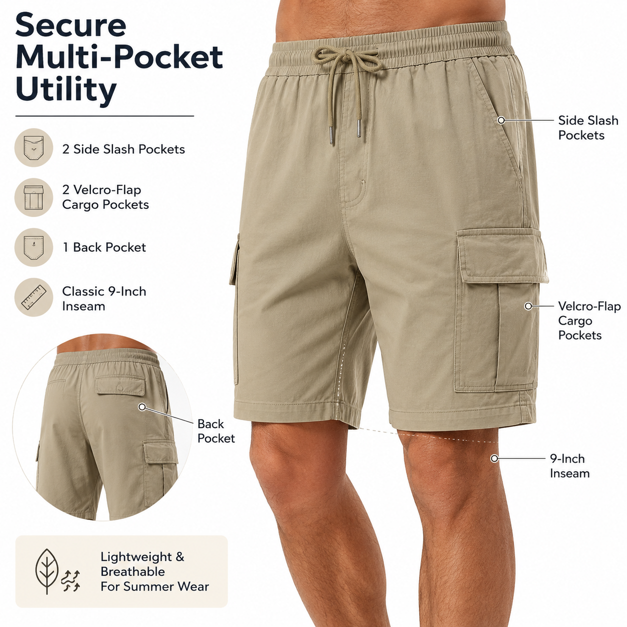 Pocket layout and utility storage detail